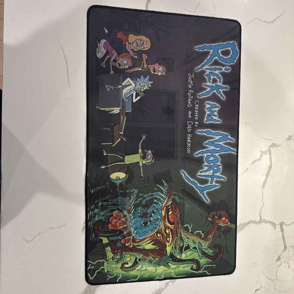 Rick & Morty Playmat Cryptozoic 23 1/4" x 13 1/2" for Computer Games